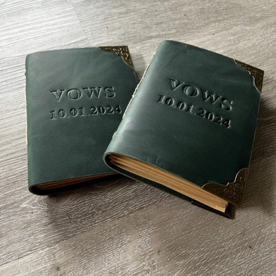 Personalized Leather Vow Books Gifts for Couple