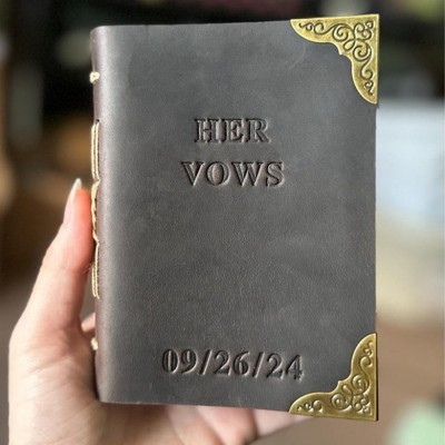 Personalized Leather Vow Books Gifts for Couple