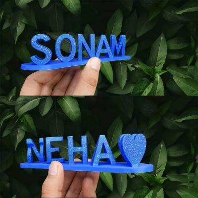 Dual Name Illusion Love 3D Printed as Valentine Sweet Gifts