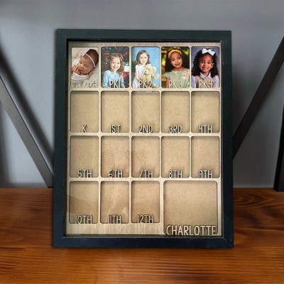 Personalized 3D K-12 School Years Photo Frame Display Back to School Gifts
