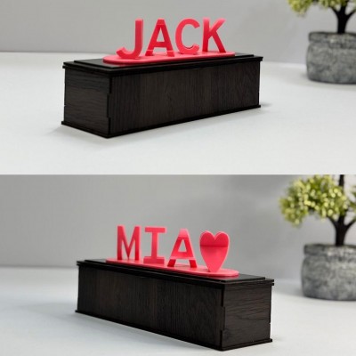 Dual Name Illusion Love 3D Printed as Valentine Sweet Gifts