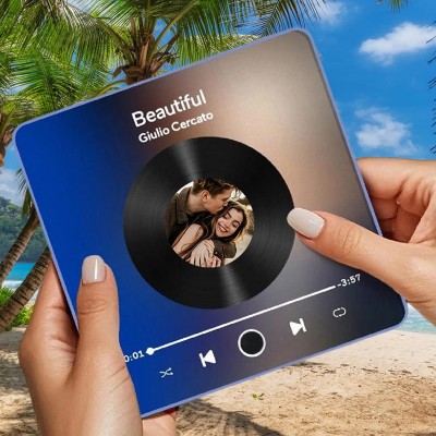 Personalized Music Fridge Magnet From Your Photo Valentine's Day Gift for Her Him