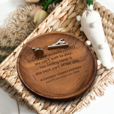 Empty your Pockets Daddy Personalized Valet Tray for Dad Father's Day Gift from Kids