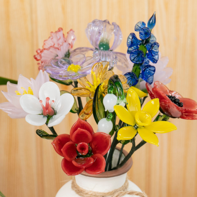 Custom Handmade Glass Birth Month Flower For Mom Grandma Christmas Unique Gift