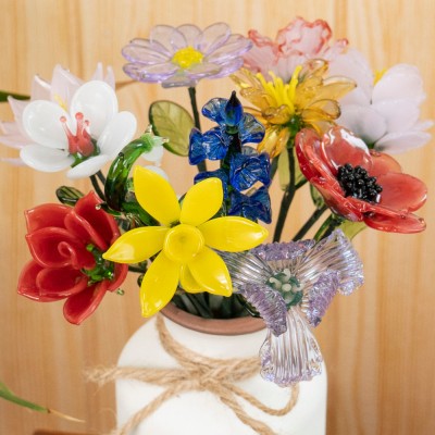 Custom Handmade Glass Birth Month Flower For Mom Grandma Christmas Unique Gift