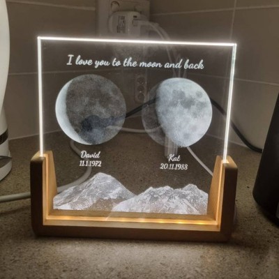 Personalized Moon Phases Lamp For Couple Valentine's Day Anniversary Gift