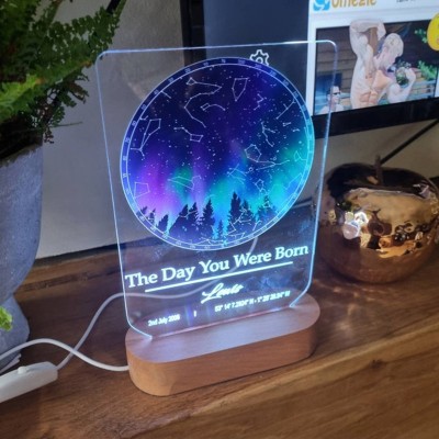 Custom Star Map By Date Night Light Valentine's Day Anniversary Gift For Couples