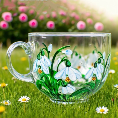 Personalized Birth Month Flower January Snowdrop Mug For Mom Grandma Gift