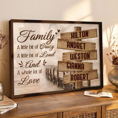Personalized Family Street Wood Sign With Kids Name Home Decor For Christmas Gift