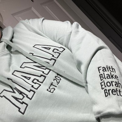 Custom Embroidered Mama Sweatshirt Gift Ideas For Christmas Family Gift