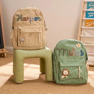 Custom Kids Backpack With Name Toddler School Bag For Back To School Girls Boys Gift