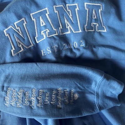 Custom Nana Embroidered Sweatshirt Hoodie Gift Ideas For Christmas Family Gift