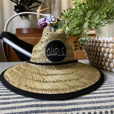 Personalized Name Patch Beach Straw Sun Hat