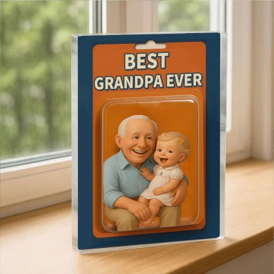 Custom Photo Dad And Kids Action Figure Acrylic Block For Father's Day Gift