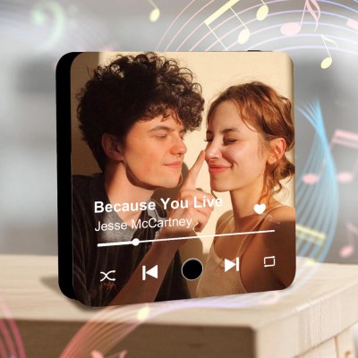 Personalized Music Photo Refrigerator Magnet Valentine's Day Gift for Her Him