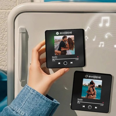 Personalized Spotify Photo Refrigerator Magnets With Album Cover Valentine's Day Gift for Her Him