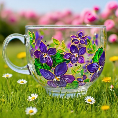 Personalized Birth Month Flower February Violet Mug For Mom Grandma Gift