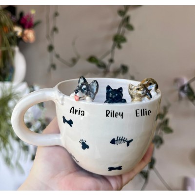 Custom Pet Figure Mug For Pet Lover Or Dog Cat Owner Keepsake Gift