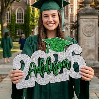 Custom Graduation Sign With Name For Party Decor