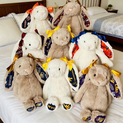 Custom Collegiate Bunny Perfect Gift for Students Grads