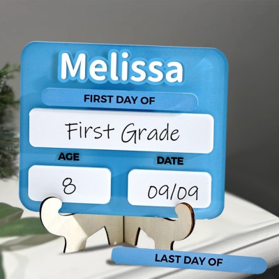 Custom Acrylic First And Last Day Interchangeable School Sign Back to School Photo Prop