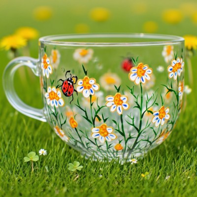 Personalized Birth Month Flower April Daisy Mug For Mom Grandma Gift