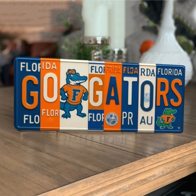 GO GATORS License Plate Sign – Florida Gators Wall Art Game Day Decor Christmas Gift