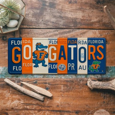 GO GATORS License Plate Sign – Florida Gators Wall Art Game Day Decor Christmas Gift