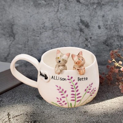 Custom Cat Figure Mug For Pet Lover Or Cat Owner Keepsake Gift