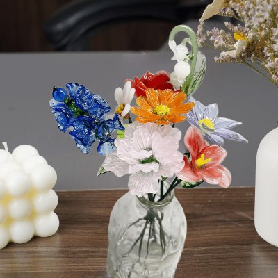 Custom Glass Birth Month Flower Jan to Dec Unique Mother's Day Gift For Mom or Grandma