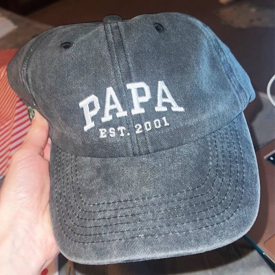 Custom Embroidered Papa Cap For Father's Day Gift