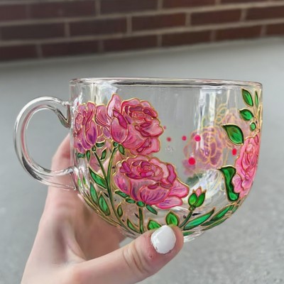 Personalized Birth Month Flower June Rose Mug For Mom Grandma Gift