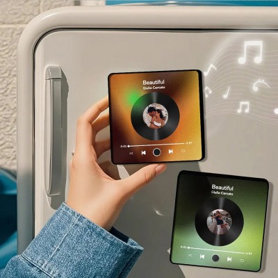 Personalized Music Fridge Magnet From Your Photo Valentine's Day Gift for Her Him