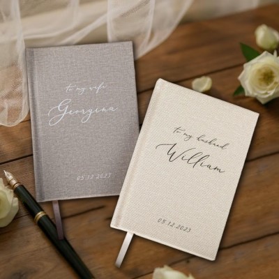 Personalized To My Wife To My Husband Vow Books for Couple Keepsake Anniversary Gifts