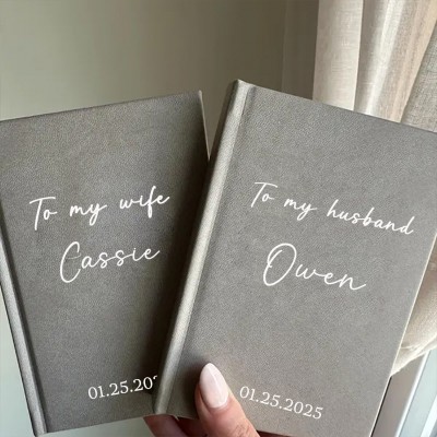 Personalized To My Wife To My Husband Vow Books for Couple Keepsake Anniversary Gifts