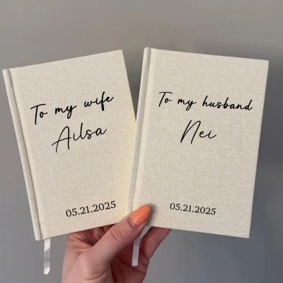Personalized To My Wife To My Husband Vow Books for Couple Anniversary Valentines Day Gifts