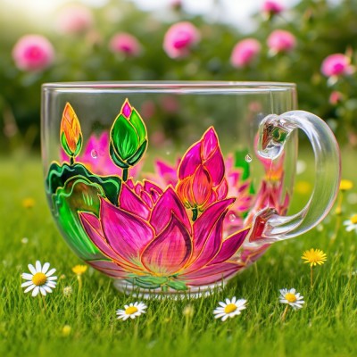 Personalized Birth Month Flower July Water Lily Mug For Mom Grandma Gift