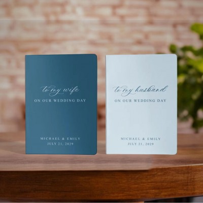 Personalized To My Wife To My Husband Vow Books for Couple Keepsake Anniversary Gifts