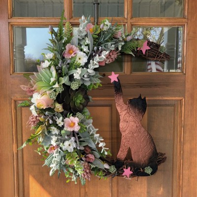 Black Cat Moon Wreath