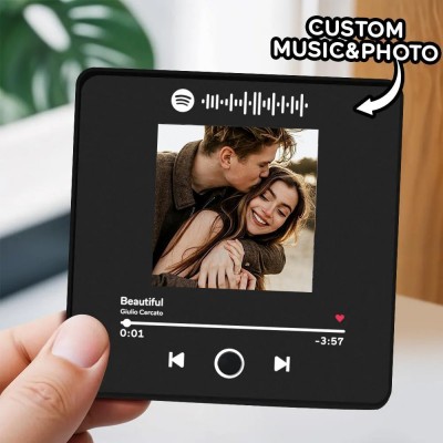 Personalized Spotify Photo Refrigerator Magnets With Album Cover Valentine's Day Gift for Her Him