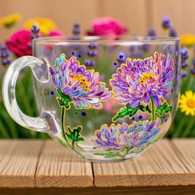 Personalized Birth Month Flower September Aster Mug For Mom Grandma Gift