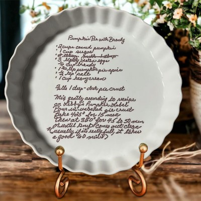 Personalized Handwritten Recipe Plate For Family Christmas Keepsake Gift