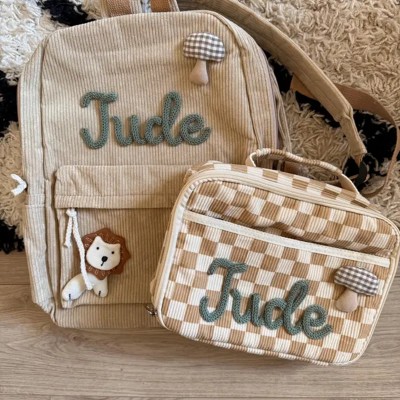Custom Kids Backpack and Lunchbag With Name Toddler School Bag For Back To School Girls Boys Gift