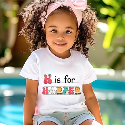 Personalized Back to School First Day of School Name Shirt For Kids