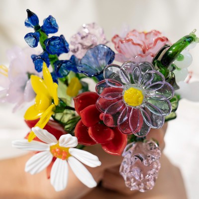 Custom Handmade Glass Birth Month Flower For Mom Grandma Christmas Unique Gift