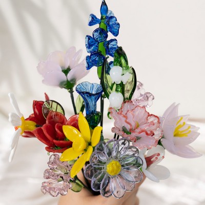 Custom Handmade Glass Birth Month Flower For Mom Grandma Christmas Unique Gift