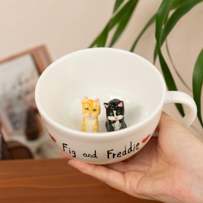 Custom Pet Figure Mug For Pet Lover Or Cat Owner Keepsake Gift