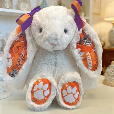 Clemson University Custom Collegiate Bunny Perfect Gift for Students Grads
