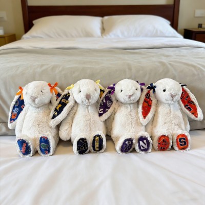 Custom Collegiate Bunny Perfect Gift for Students Grads