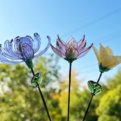 Glass Birth Month Flower Jan to Dec Unique Mother's Day Gift For Mom or Grandma